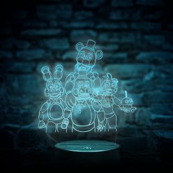 Five Nights at Freddy’s 7 színű 3D LED lámpa