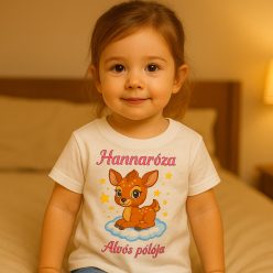   Alvós baba póló névvel – édes állatkás mintákkal az esti mesékhez