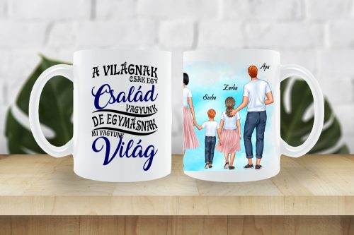 Egyedi családi bögre Kisfiú-Lány
