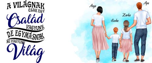 Egyedi családi bögre Kisfiú-Lány