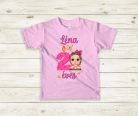 Személyre szabható szülinapi baba póló lányoknak