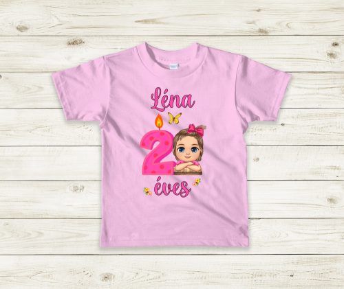 Személyre szabható szülinapi baba póló lányoknak