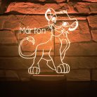 Oroszlánkirály 7 színű 3D LED lámpa