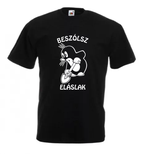 Beszólsz eláslak 2 férfi Póló sötét pólóra