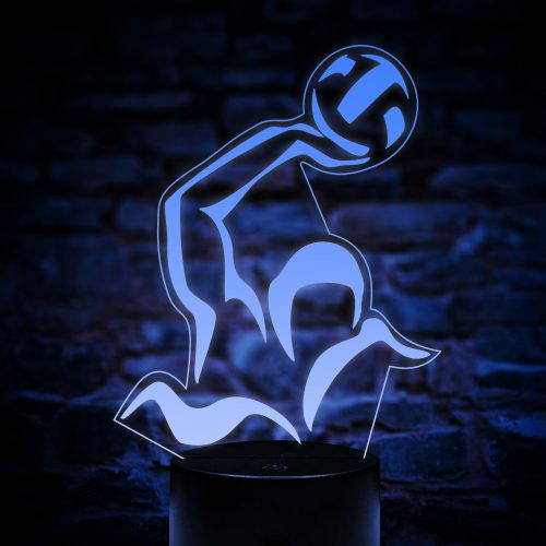 1. Vízilabda 3D hatású Led lámpa Telibe gravírozott