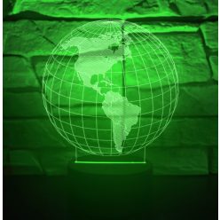 Földgömb éjjeli LED lámpa