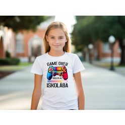 Game over vissza az iskolába gyerek póló