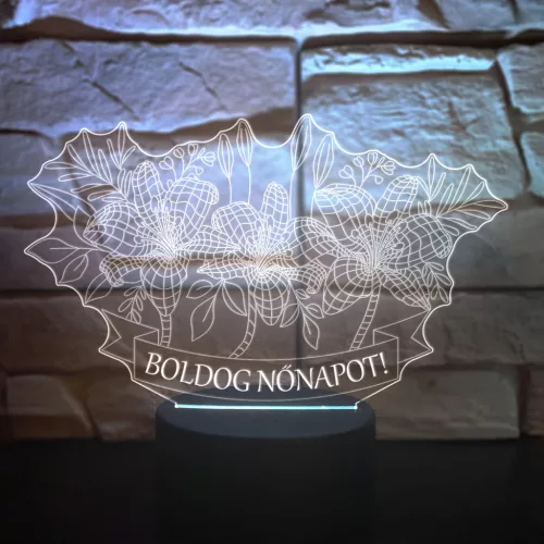 Boldog Nőnapot 3D Led lámpa