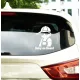 Menő sapkás „Baby on Board” autósmatrica – vagány kisfiú figurával