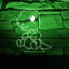 Dinós 7 színű 3D LED lámpa