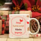 Anya karácsonyi kávés bögréje – Ünnepi mintával