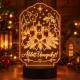 Adventi koszorú 3D LED lámpa aranyos állatkákkal – meghitt karácsonyi dekoráció