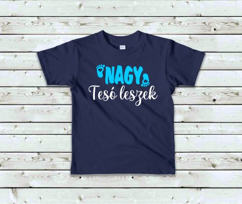 Nagy tesó leszek lábnyomos baba póló