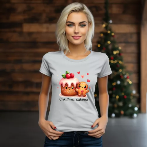 Karácsonyi női póló – Christmas cuteness mézeskalácsos design