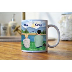 Apa fia legjobb horgász barátok örökké bögre 