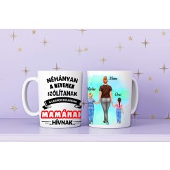 Egyedi Mama-Unokái bögre Fiú-Kislány