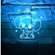 Elefántos 7 színű 3D LED lámpa