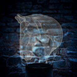Lovas 7 színű 3D LED lámpa