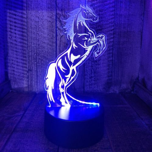 Lovas 7 színű 3D LED lámpa