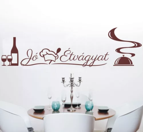Jó étvágyat feliratos falmatrica – Étkező és konyhai dekoráció (2.váltotat)
