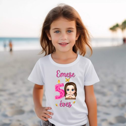 Személyre szabható szülinapi póló lányoknak