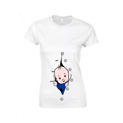 Hamarosan érkezem fiús női póló (3. változat)