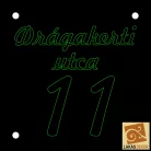 Utca név, házszám LED tábla kontúrgravírozott