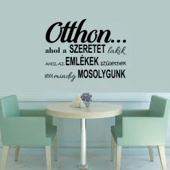 Otthon ahol a szeretet lakik falmatrica (2. változat)
