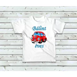 Autós szülinapi baba póló
