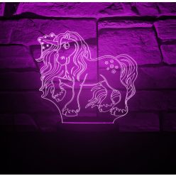Unikornis 3D LED lámpa (kontúr gravírozott) 