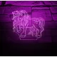 Unikornis 3D LED lámpa (kontúr gravírozott) 