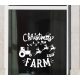 Traktoros karácsonyi ablakmatrica – Christmas Farm különleges ünnepi dekoráció