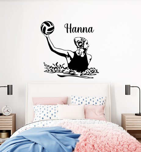 Vízilabdás lány falmatrica