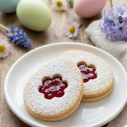 Húsvéti tojásban virág linzer kinyomó