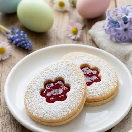 Húsvéti tojásban virág linzer kinyomó