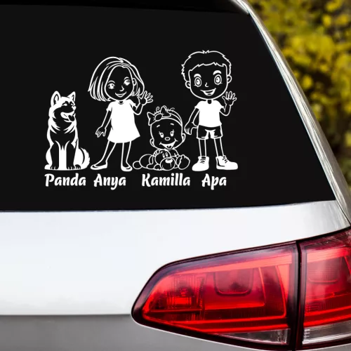 Anya Babalány Apa Akita családi autósmatrica