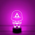 Squid Game 7 színű 3D LED lámpa