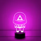Squid Game 7 színű 3D LED lámpa