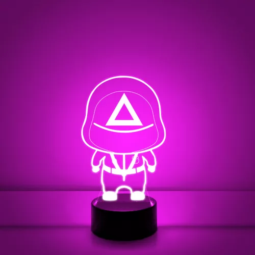 Squid Game 7 színű 3D LED lámpa