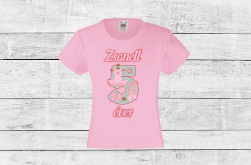 3. Balerinás szülinapi gyerek póló
