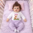 Baba body aranyos őzikés mintával – névre szóló, egyedi ajándék