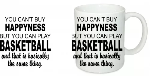 You can't buy happyness Basketball bögre