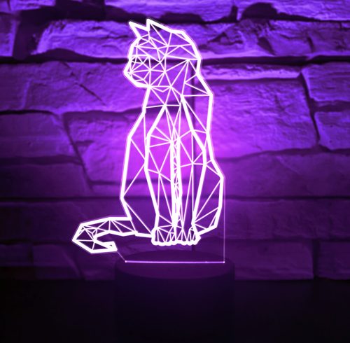 Cicás 7 színű 3D LED lámpa