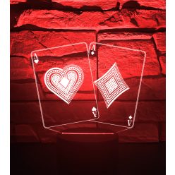 2. Poker 3D hatású led lámpa