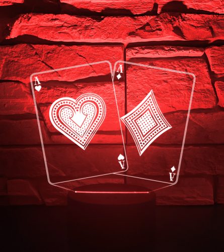 2. Poker 3D hatású led lámpa