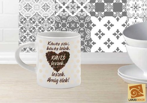 Kávés szív, kávés lélek baglyos kávés bögre