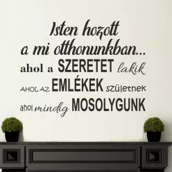 Isten hozott a mi otthonunkban.. Falmatrica