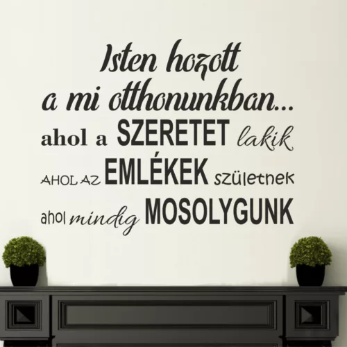 Isten hozott a mi otthonunkban.. Falmatrica