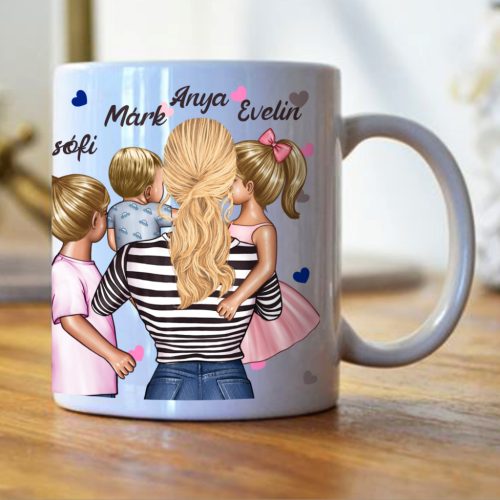 A világnak egy anya vagy egyedi bögre Nagylány, Kisfiú, Lány bögre