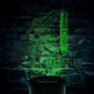Minecraft 7 színű 3D LED lámpa